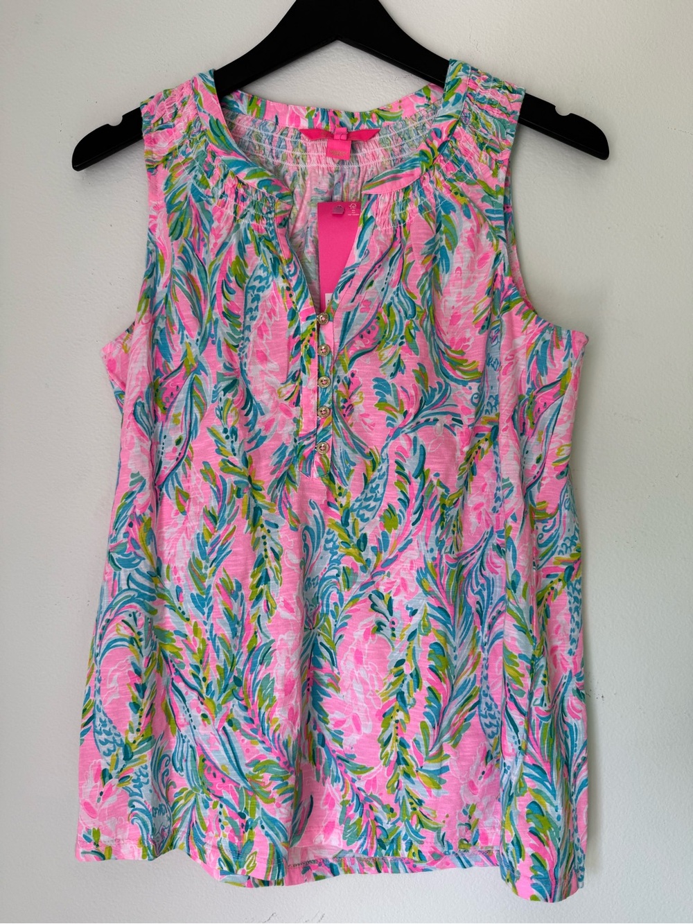 Lilly Pulitzer Essie Tank Top Unicorn of the Sea Print Medium Nwt